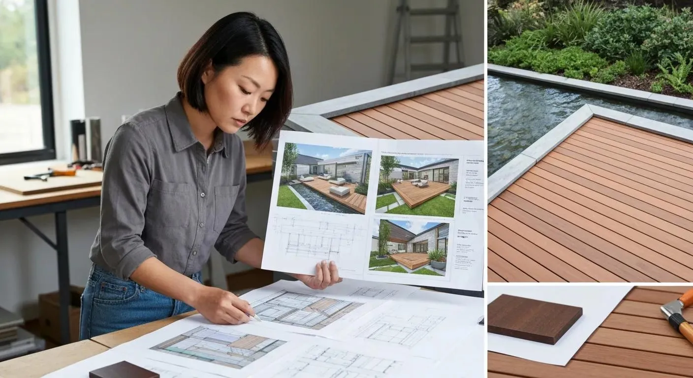 Dallas deck contractor discussing project goals and estimate details with homeowner